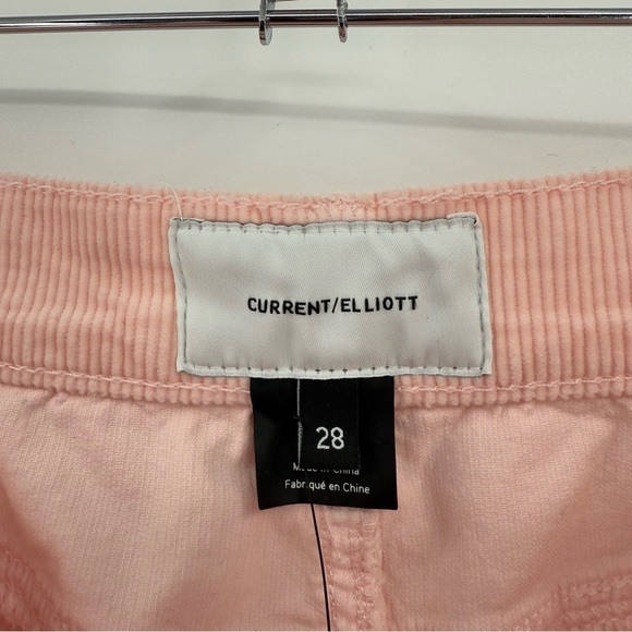 CURRENT/ELLIOTT The High Waist Stiletto Corduroy Pant Color Crystal Pink Size 28 - Picture 5 of 11
